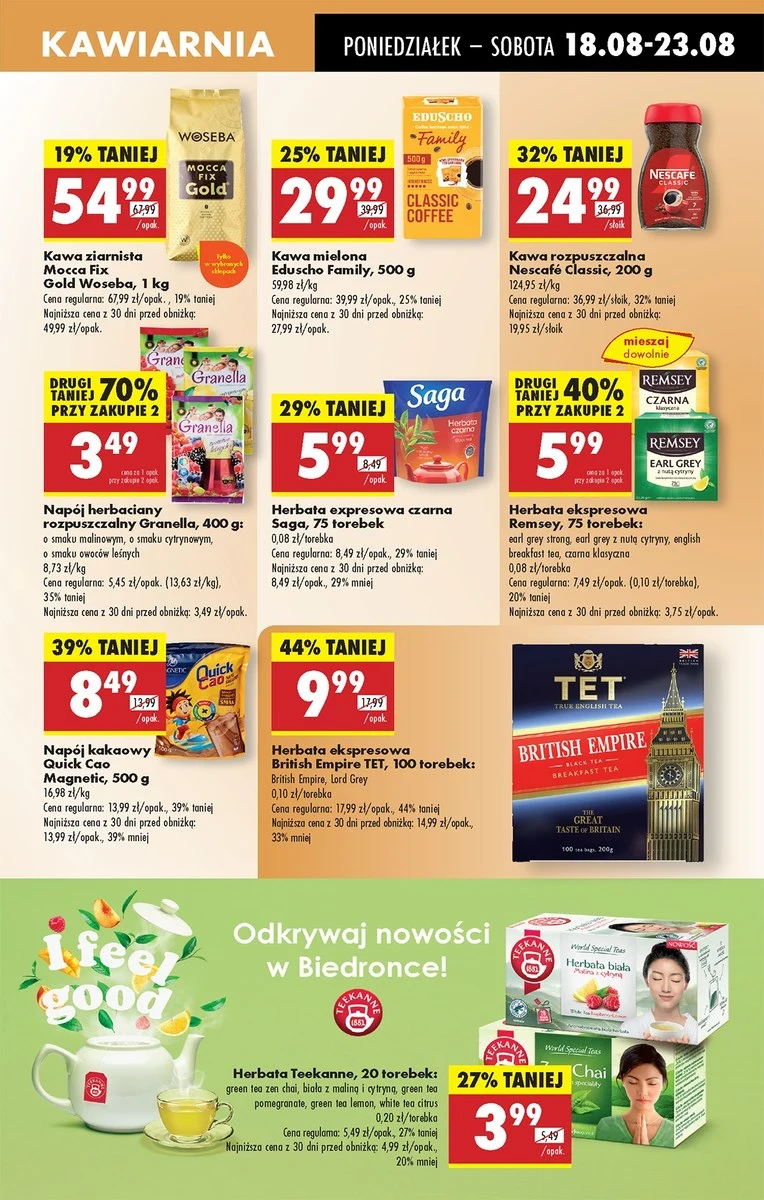 Polacy narzekają na ceny kawy. Biedronka ma na to swoją odpowiedź