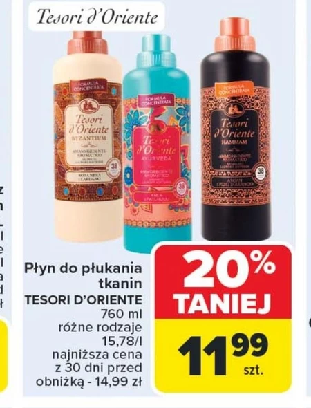 Płyn do płukania tkanin Tesori d'oriente