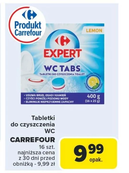 Tabletki do czyszczenia wc Carrefour