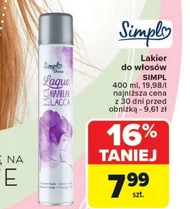 Lakier do włosów Simpl