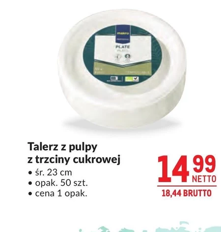 Тарілка з цукрової тростини Netto