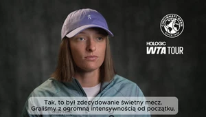Świątek przed starciem z Paolini: Finał to wyjątkowe uczucie. [WIDEO]