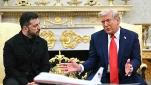 Prezydent USA Donald Trump i prezydent Ukrainy Wołodymyr Zełenski