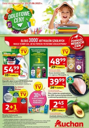 Gazetka promocyjna Auchan Hipermarket, ważna od 21.08.2025 do 27.08.2025.