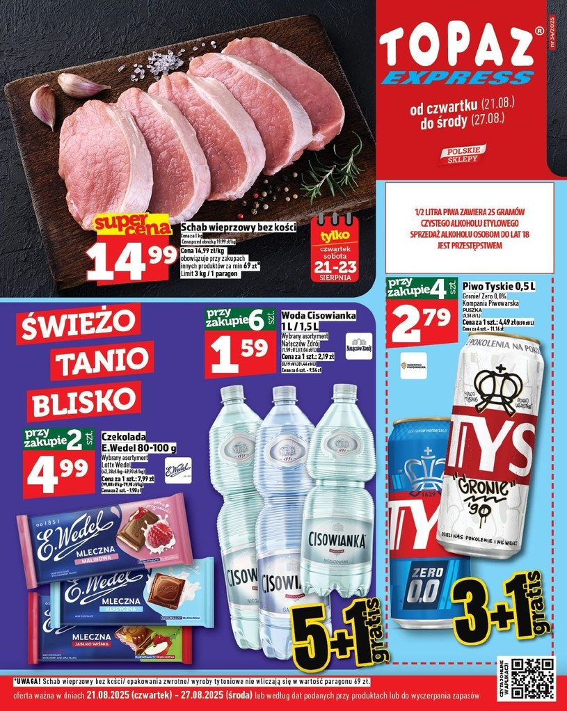 Gazetka promocyjna Topaz - ważna od 21. 08. 2025 do 27. 08. 2025