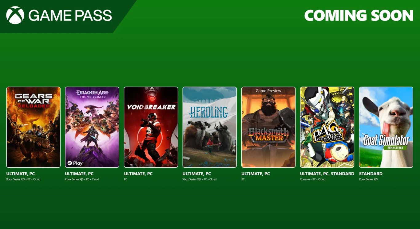 Game Pass w sierpniu 25'
