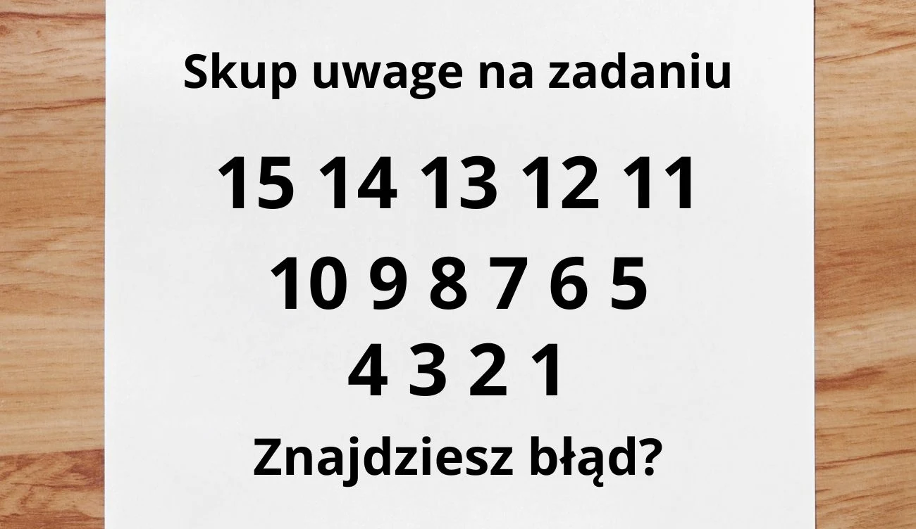 Znajdziesz w 5 sekund rozwiązanie zagadki na spostrzegawczość? Znajdziesz w 5 sekund rozwiązanie zagadki na spostrzegawczość?