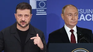 Wołodymyr Zełenski i Władimir Putin (kolaż)