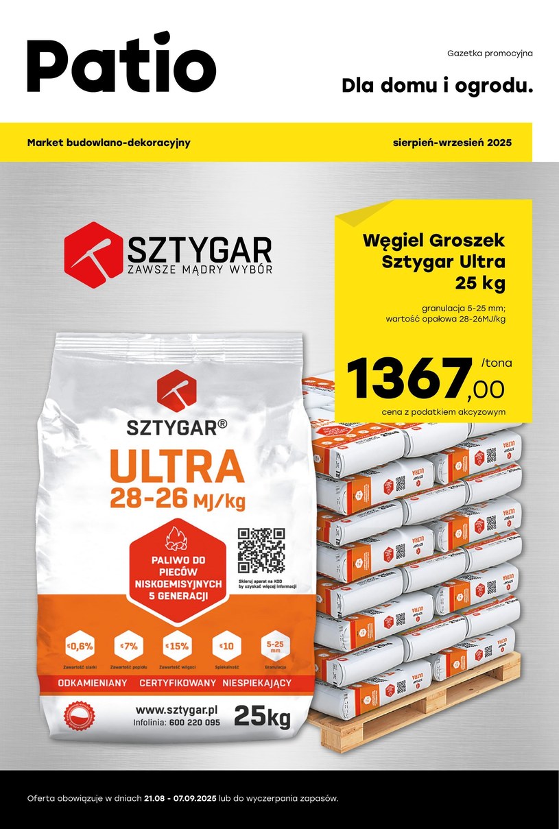 Gazetka promocyjna Patio - ważna od 21. 08. 2025 do 30. 09. 2025