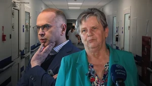 Nie będziemy odsyłać pacjentów do innych ośrodków – zadeklarowała dyrektorka szpitala w Koninie Krystyna Brzezińska (po prawej, fot. PN). Po lewej europoseł Michał Szczerba (fot. Marta Darowska/REPORTER), kolaż: A. Włodarczyk