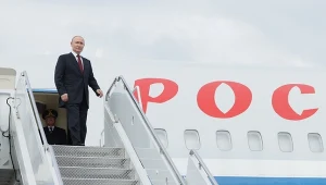 Władimir Putin podczas szczytu na Alasce