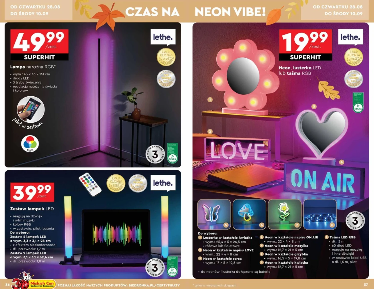 Neonowy szał w Biedronce
