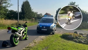 Brawurowy pościg za motocyklistą. Nie opłaca się uciekać