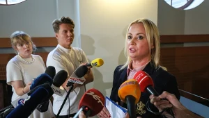 Prok. Alicja Szelągowska odpowiedziała na pytania dziennikarzy