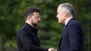 Prezydent Ukrainy Wołodymyr Zełenski i premier Kanady Mark Carney