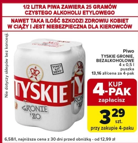 Piwo bezalkoholowe Tyskie