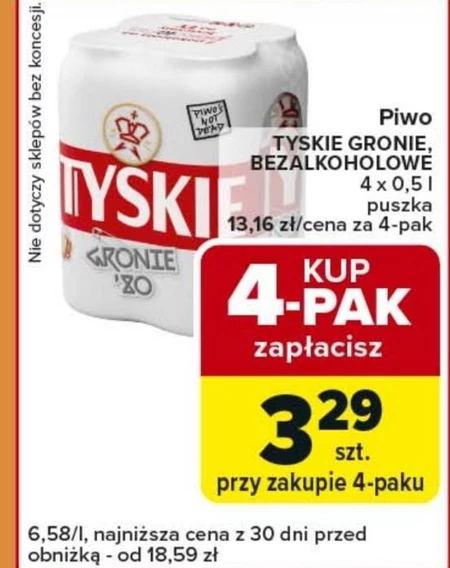 Piwo bezalkoholowe Tyskie