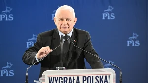 Prezes PiS Jarosław Kaczyński na spotkaniu w Bydgoszczy