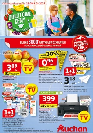 Gazetka promocyjna Auchan Hipermarket, ważna od 28.08.2025 do 03.09.2025.