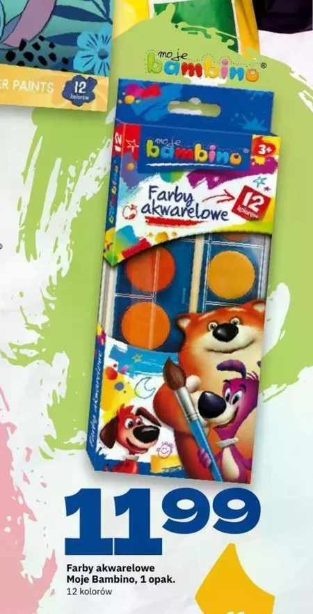 Farby akwarelowe Moje Bambino