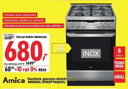 Kuchenka gazowo-elektryczna Amica