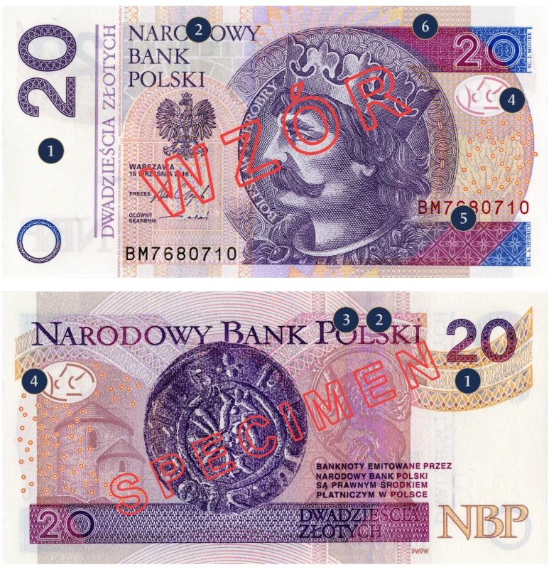NBP na stronie internetowej pokazuje, jak wygląda prawdziwy banknot 20 zł