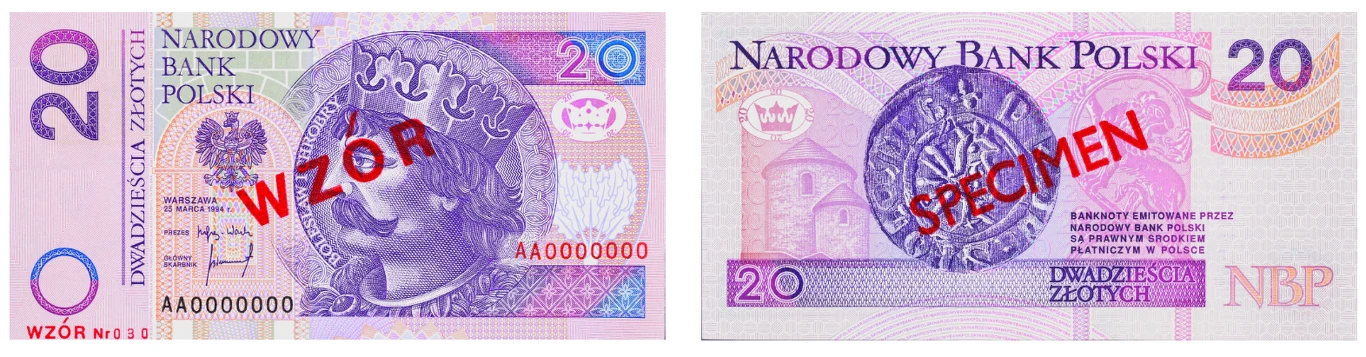 NBP podkreśla, że zarówno nowa i stara wersja 20 zł ma zabezpieczenie w postaci nitki
