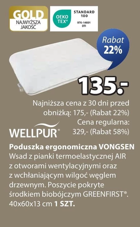 Poduszka ergonomiczna Wellpur