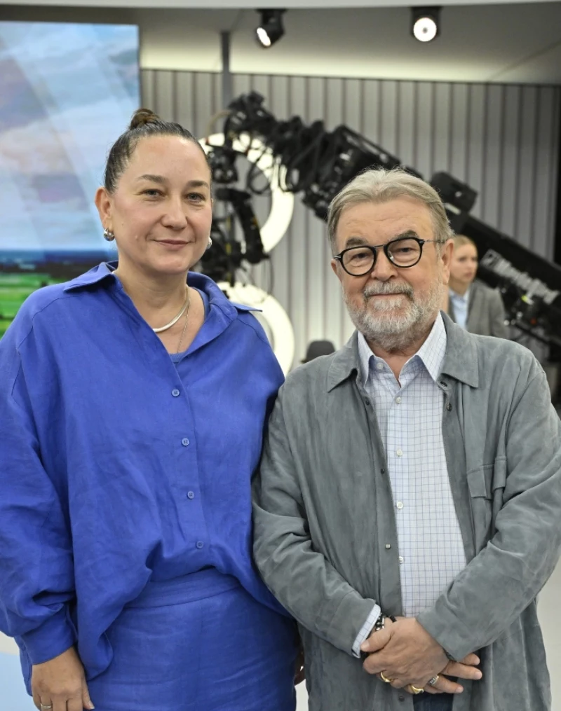 Producentka "halo tu polsat", Ewa Baj i dyrektor programowy Telewizji Polsat, Edward Miszczak