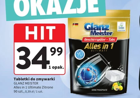 Таблетки для посудомийних машин Glanz meister