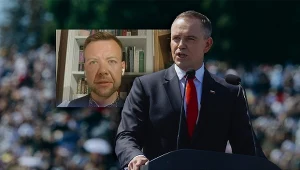 Ukraiński dziennikarz Witalij Mazurenko został zwolniony z redakcji Obserwatora Międzynarodowego po kontrowersyjnej wypowiedzi o prezydencie Karolu Nawrockim (kolaż: Aleksandra Włodarczyk/Interia.pl)