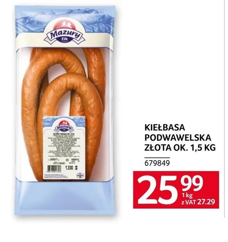 Kiełbasa podwawelska Mazury