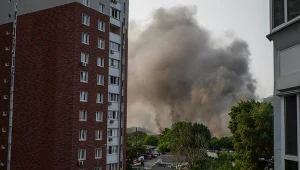 Rosja zaatakowała Kijów. W kilku dzielnicach wybuchł pożar. Zdj. ilustracyjne