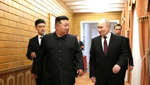 Kim Dzong Un i Putin na paradzie wojskowej. Przylecą na okrągłą rocznicę