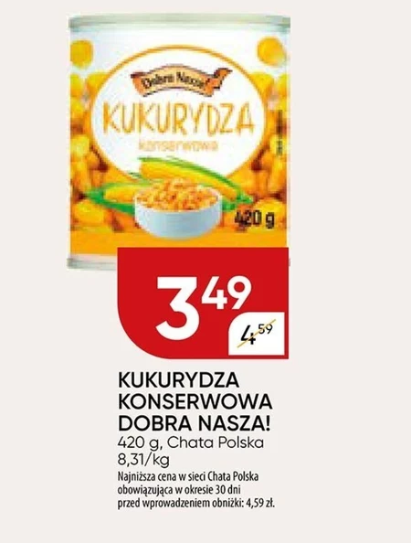 Консервована кукурудза Chata polska