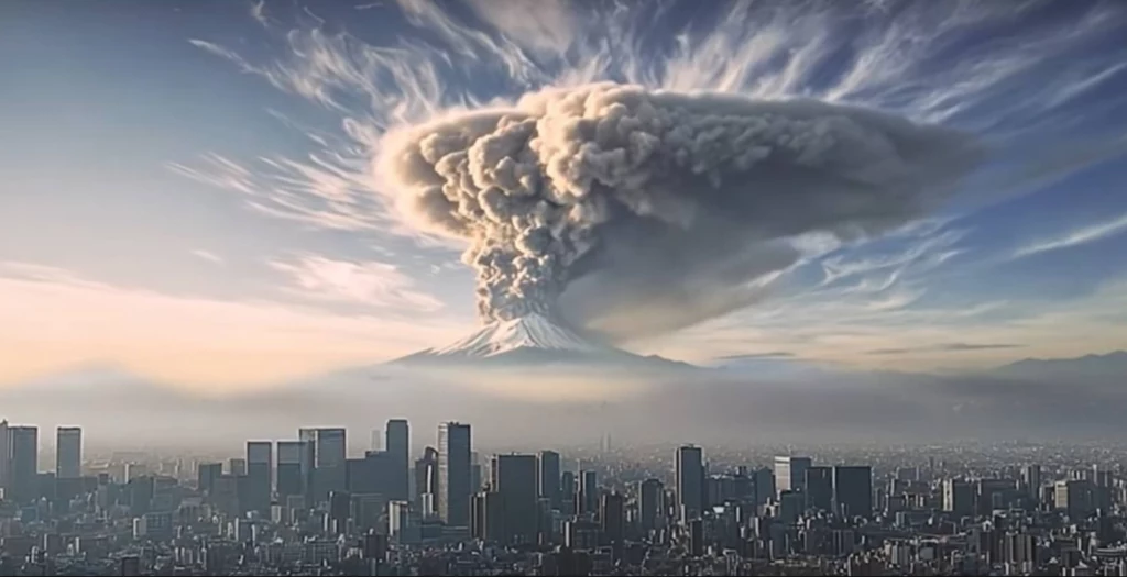 Wygenerowana przez AI wizualizacja erupcji Fudżi. Japonia chce w ten sposób edukować mieszkańców Wygenerowana przez AI wizualizacja erupcji Fudżi. Japonia chce w ten sposób edukować mieszkańców