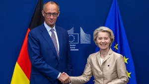 Kanclerz Niemiec Friedrich Merz oraz przewodnicząca Komisji Europejskiej Ursula von der Leyen