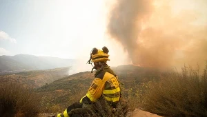Silny wiatr ożywił groźny pożar w europejskim kraju. "Zaraz się poddam"