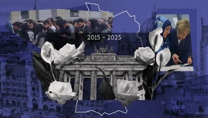 10 lat kryzysu migracyjnego. Jak Niemcy poradziły sobie z napływem uchodźców? Grafika: Aleksandra Włodarczyk