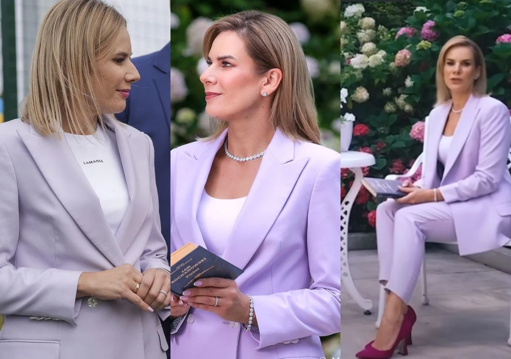 Marta Nawrocka w Tarnobrzegu i na akcji zachęcającej do czytania poezji Kochanowskiego