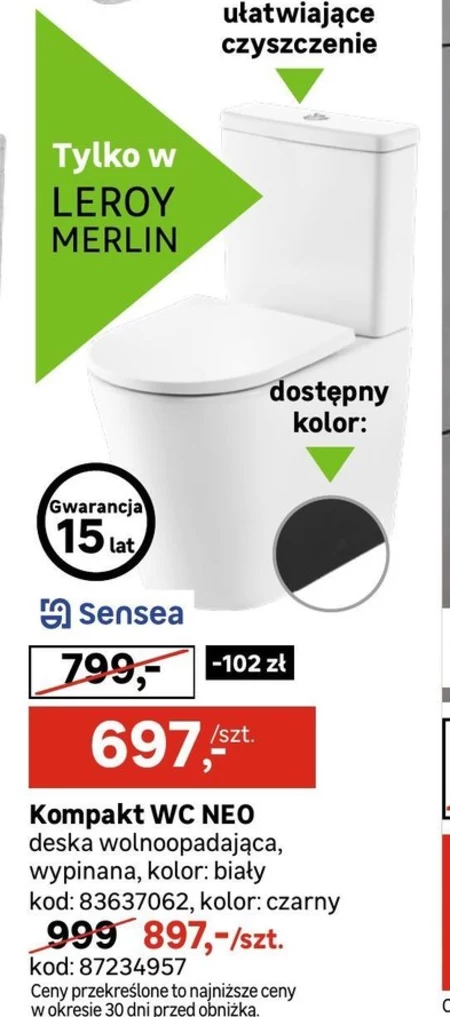 Kompakt wc SenSea