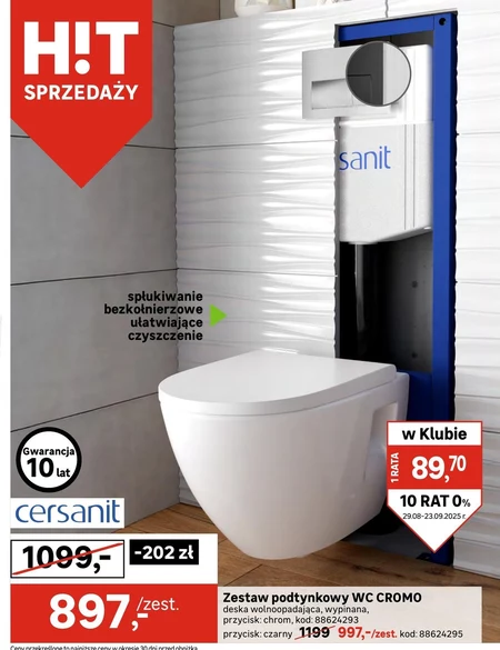 Zestaw podtynkowy Cersanit