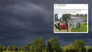 Nad Gnieznem przeszła burza, której towarzyszyła trąba powietrzna