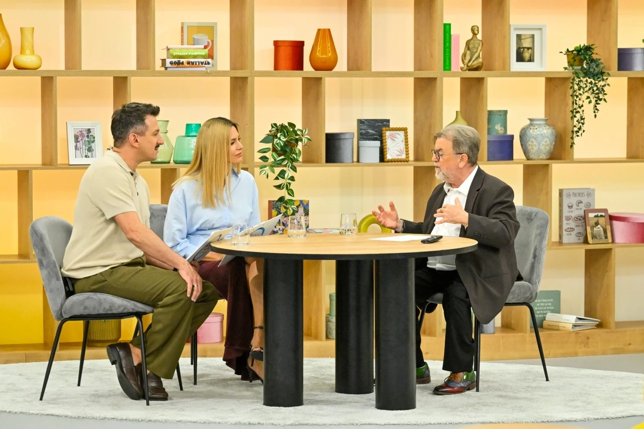 Edward Miszczak w studiu "halo tu polsat"