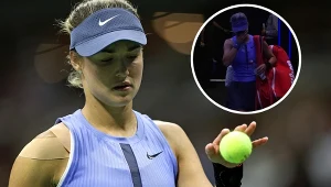 Anna Kalinska podczas i po meczu z Igą Świątek w trzeciej rundzie US Open