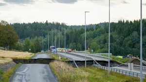 Zapadlisko w Norwegii. Doszło do uszkodzenia autostrady i torów kolejowych 