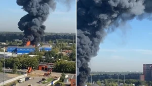 Pożar w rosyjskiej miejscowości Bałaszycha