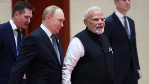 Władimir Putin i Narendra Modi podczas spotkania w Chinach