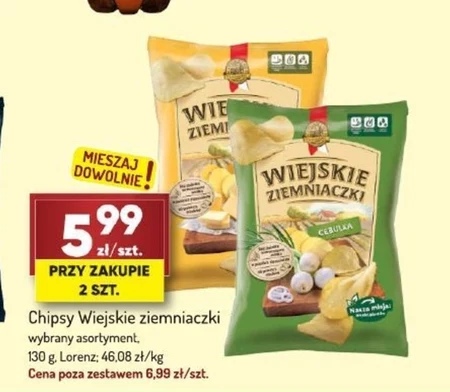 Chipsy Wiejskie ziemniaczki