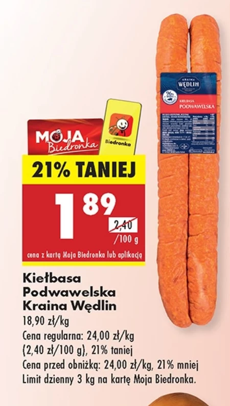 Kiełbasa podwawelska Kraina Wędlin